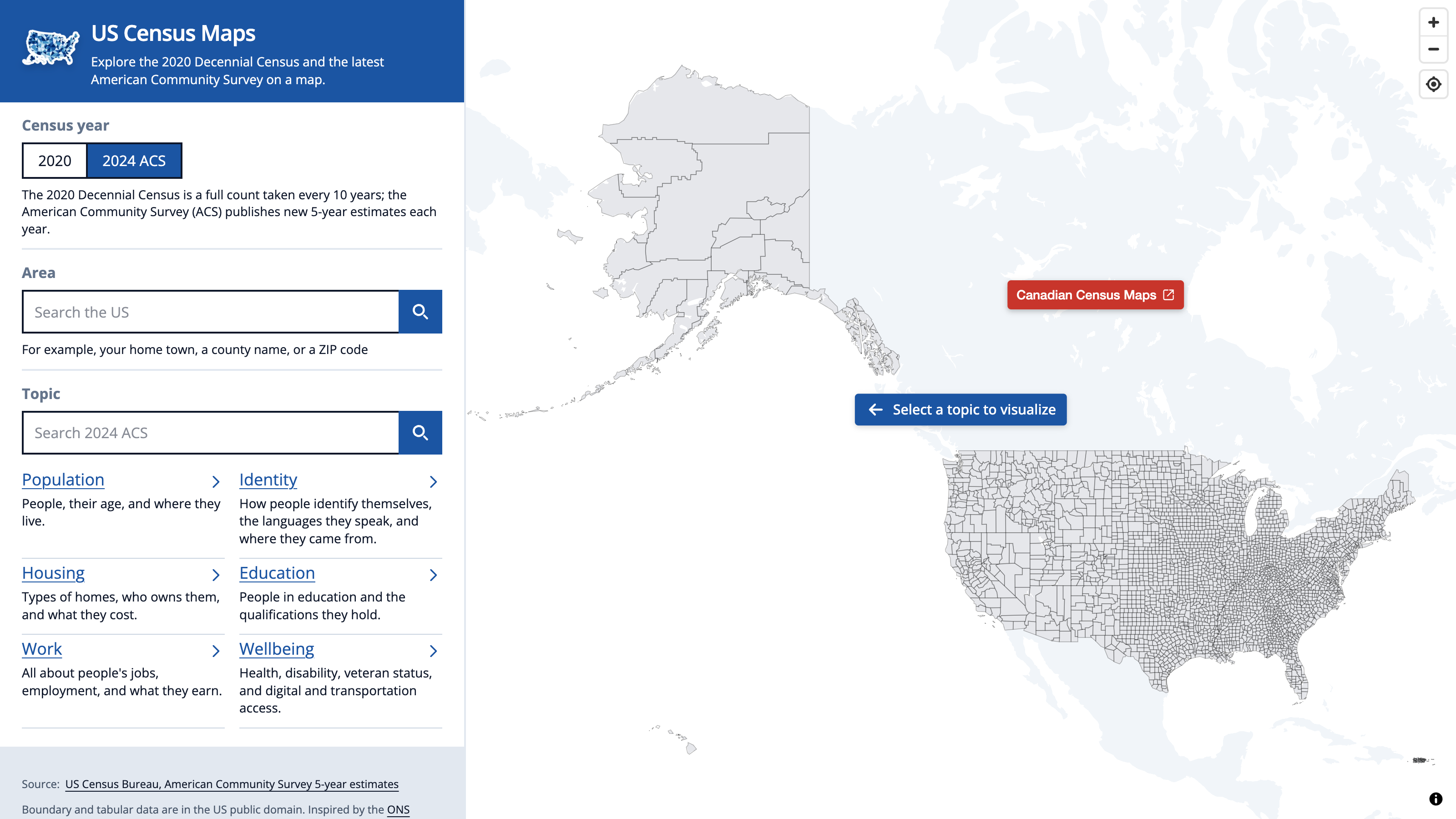 🇺🇸 US Census Maps